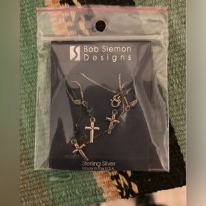 Sterling sliver necklace and earrings